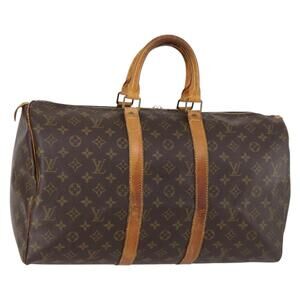 LOUIS VUITTON Monogram Keepall 45 Boston Bag M41428 LV Auth gh1230